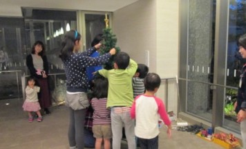 ポレスター宮崎ザ・レジデンス　クリスマスツリー装飾会　２０１５年１２月１１日開催