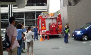 ポレスターブロードシティ鳥取中央　消防訓練　２０１６年６月１２日開催